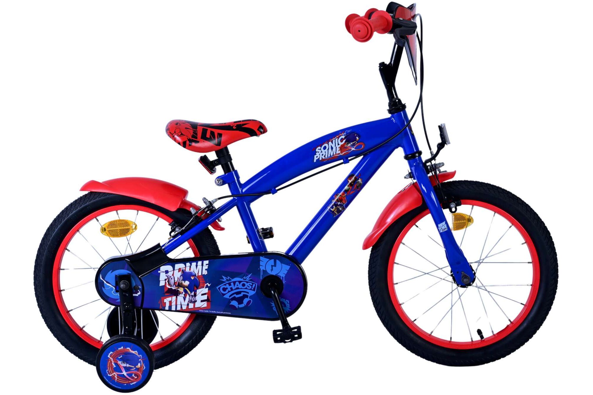 Volare Kinderfahrrad Turbo Crew f&uuml;r Jungen 16 Zoll Kinderrad in Blau/Rot, Zwei Handbremsen - Bild 1