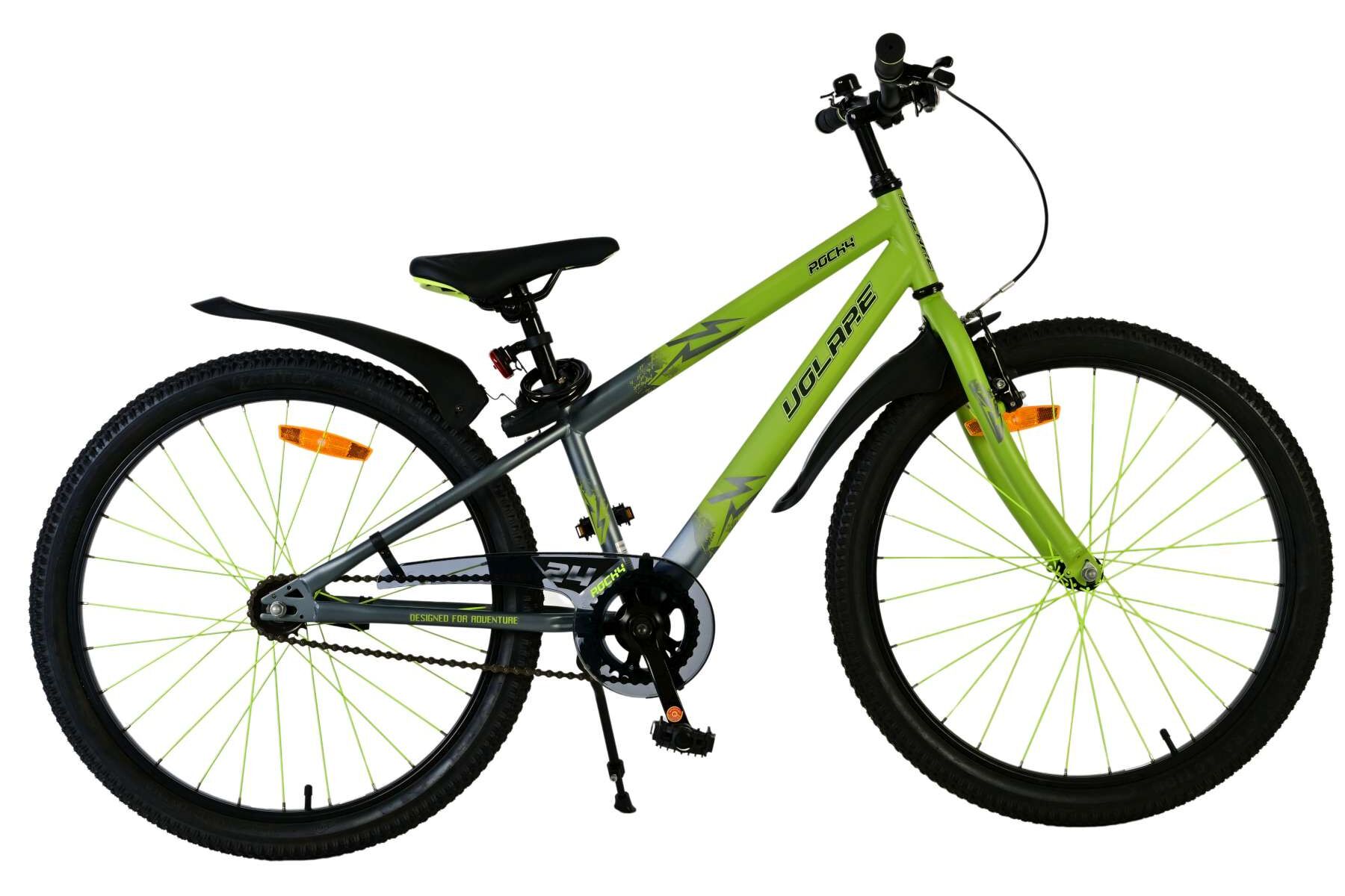 Volare Kinderfahrrad Rocky f&uuml;r Jungen 24 Zoll Kinderrad in Gr&uuml;n - Bild 1