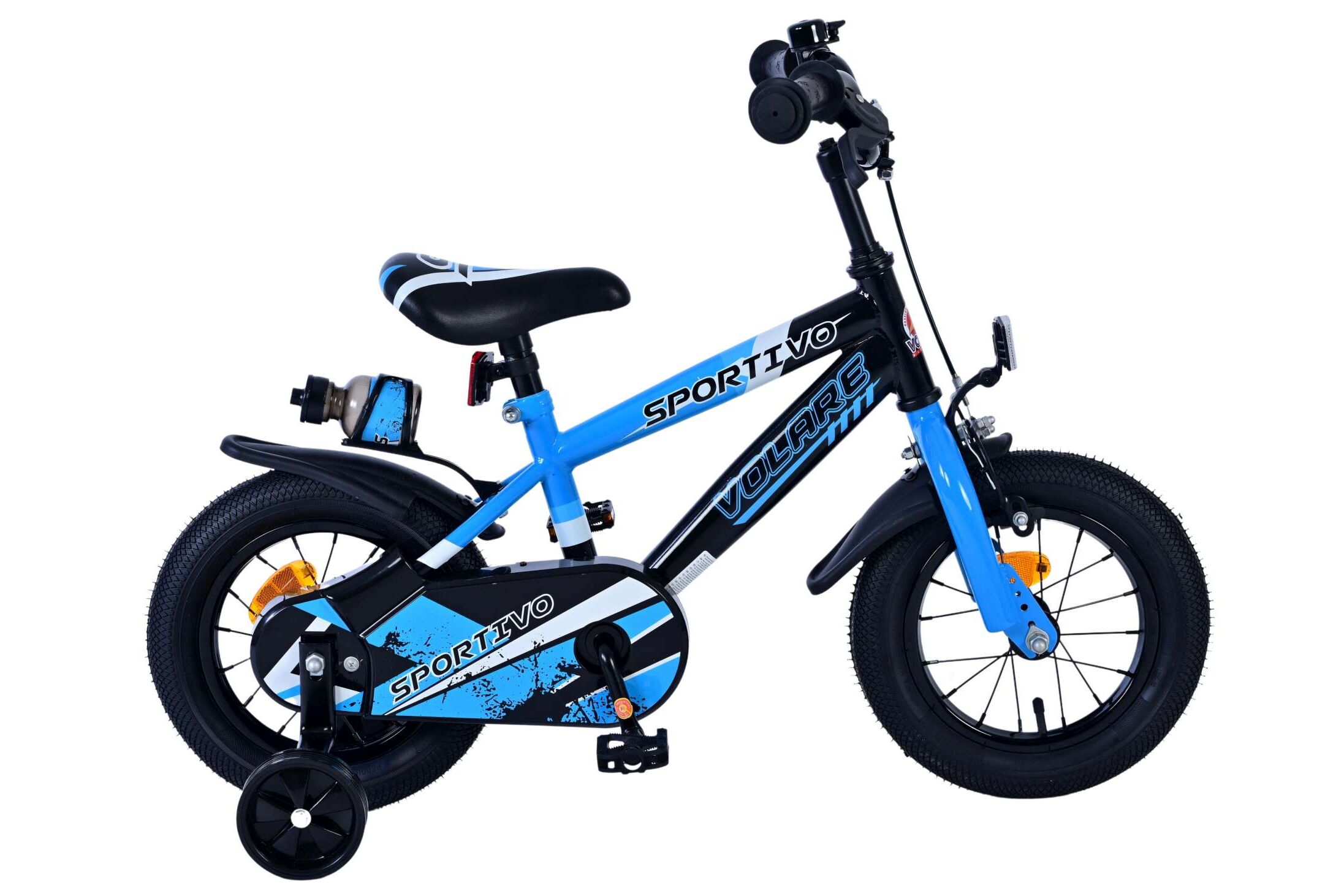 Volare Kinderfahrrad Sportivo f&uuml;r Jungen 12 Zoll Kinderrad in Blau Schwarz - Bild 1