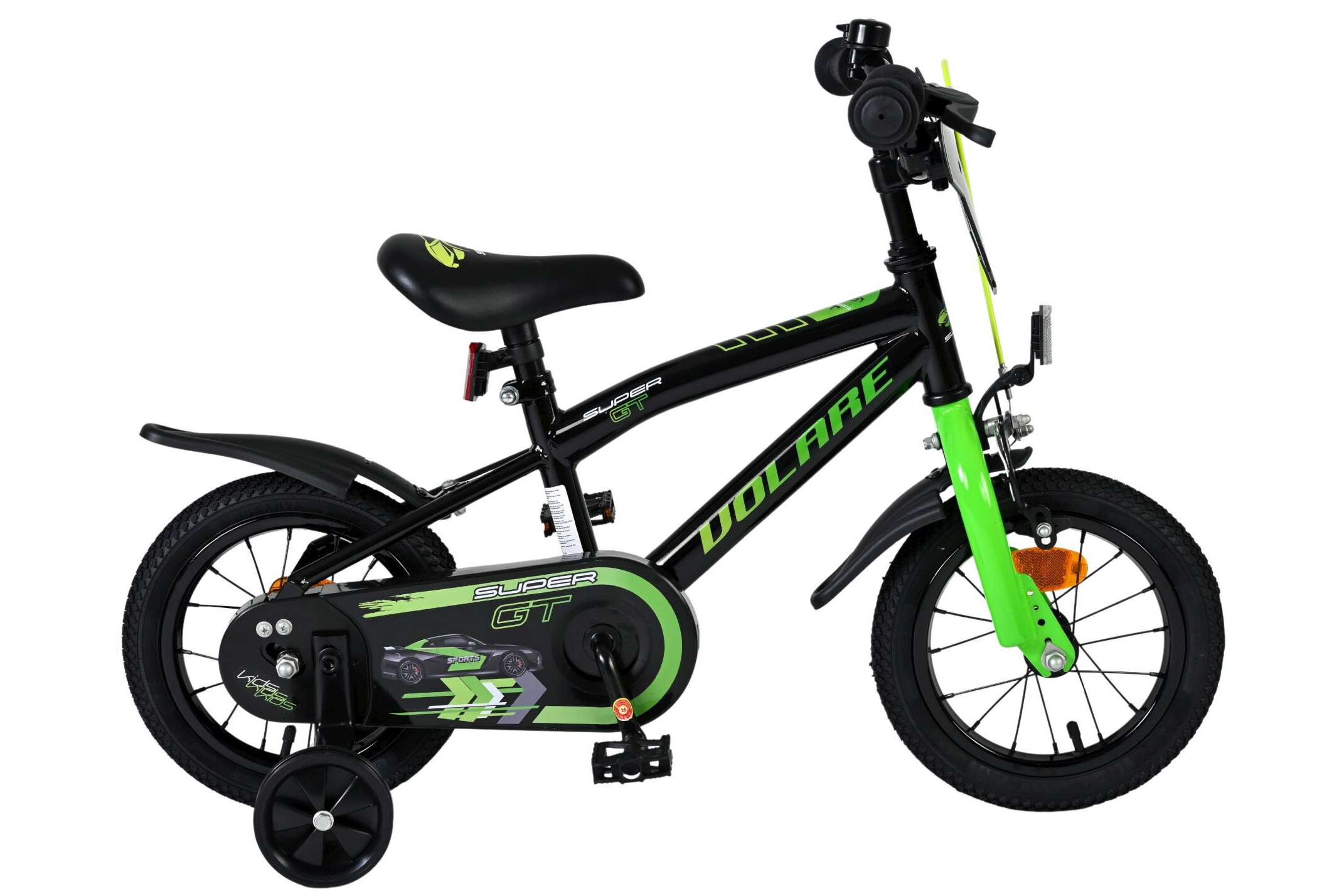 Volare Kinderfahrrad Super GT f&uuml;r Jungen 12 Zoll Kinderrad in Gr&uuml;n - Bild 1