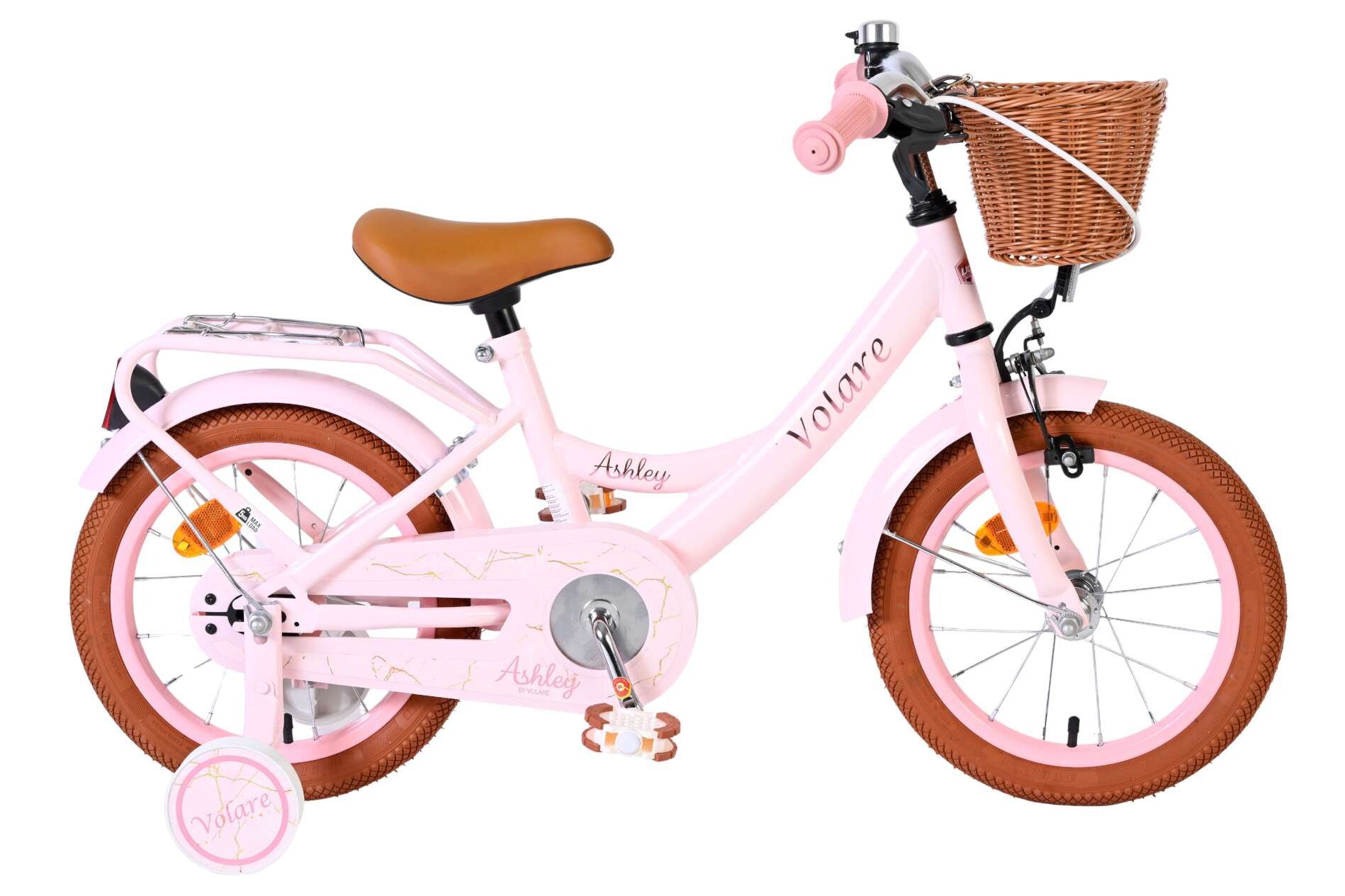 Volare Kinderfahrrad Ashley f&uuml;r M&auml;dchen 14 Zoll Kinderrad in Rosa - Bild 1