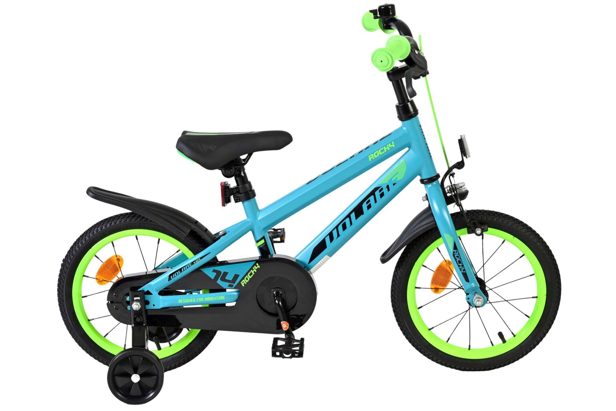Volare Kinderfahrrad Rocky f&uuml;r Jungen 14 Zoll Kinderrad in Gr&uuml;n - Bild 1