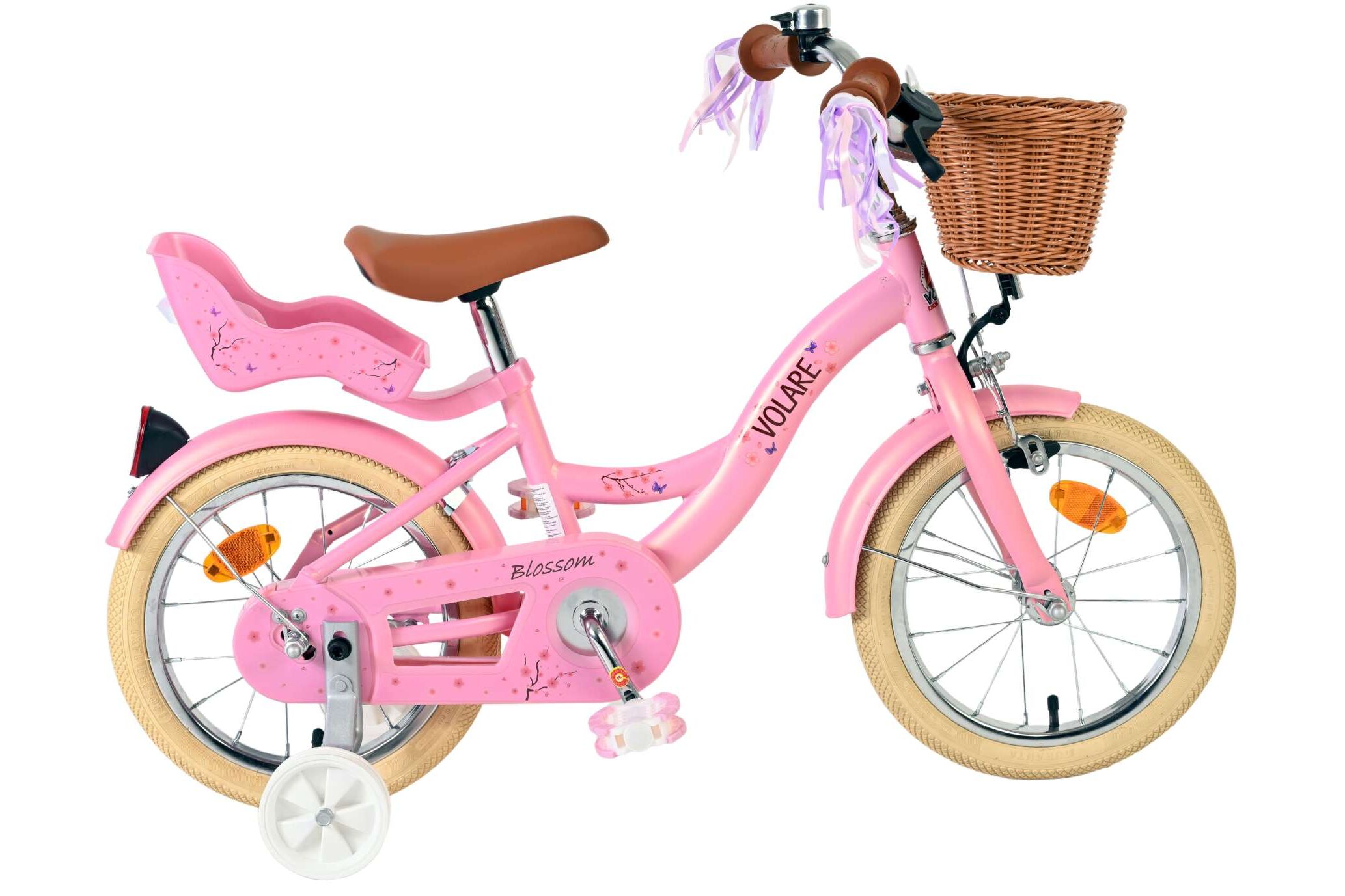 Volare Kinderfahrrad Blossom f&uuml;r M&auml;dchen 14 Zoll Kinderrad in Rosa - Bild 1