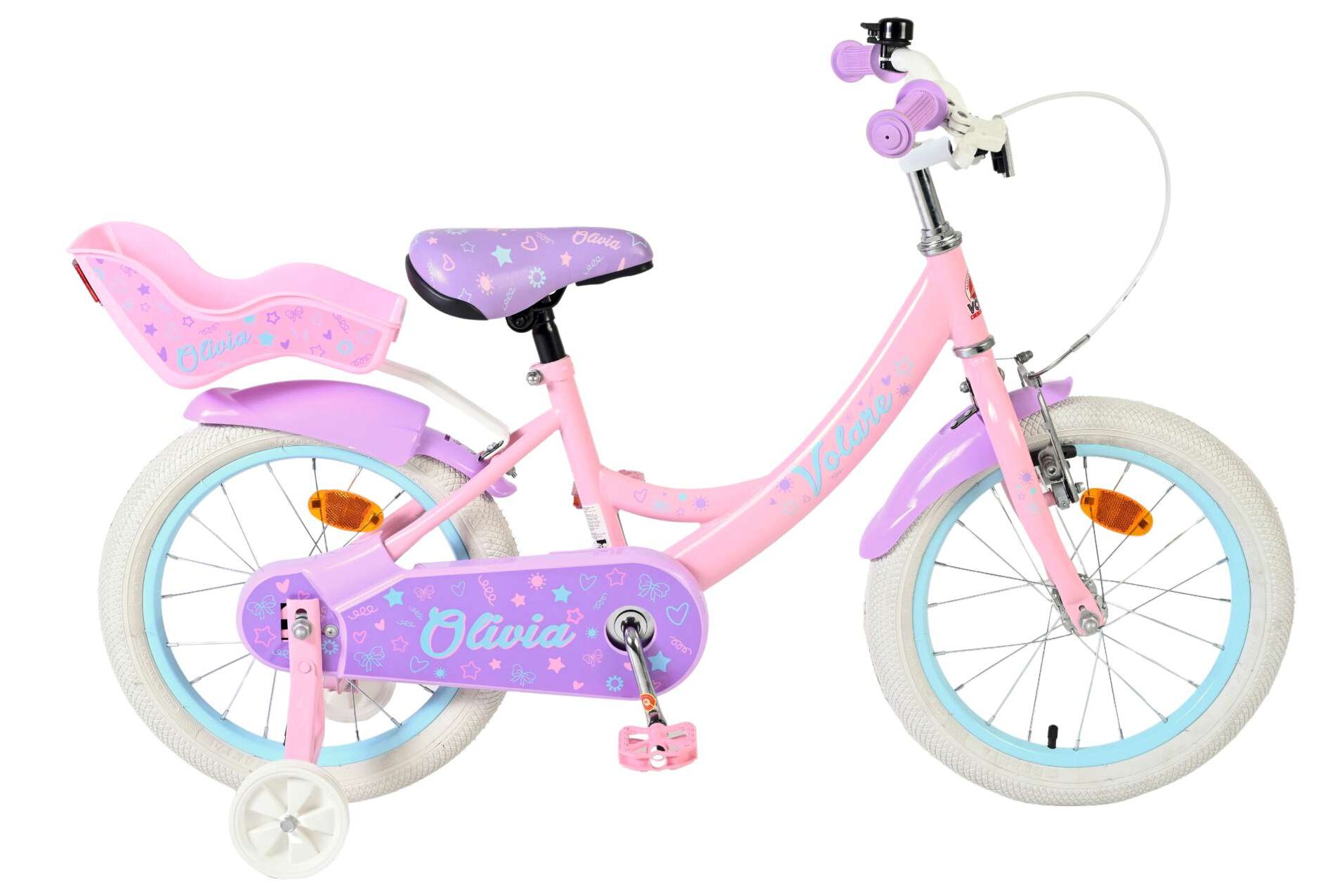 Volare Kinderfahrrad Olivia f&uuml;r M&auml;dchen 16 Zoll Kinderrad in Rosa - Bild 1