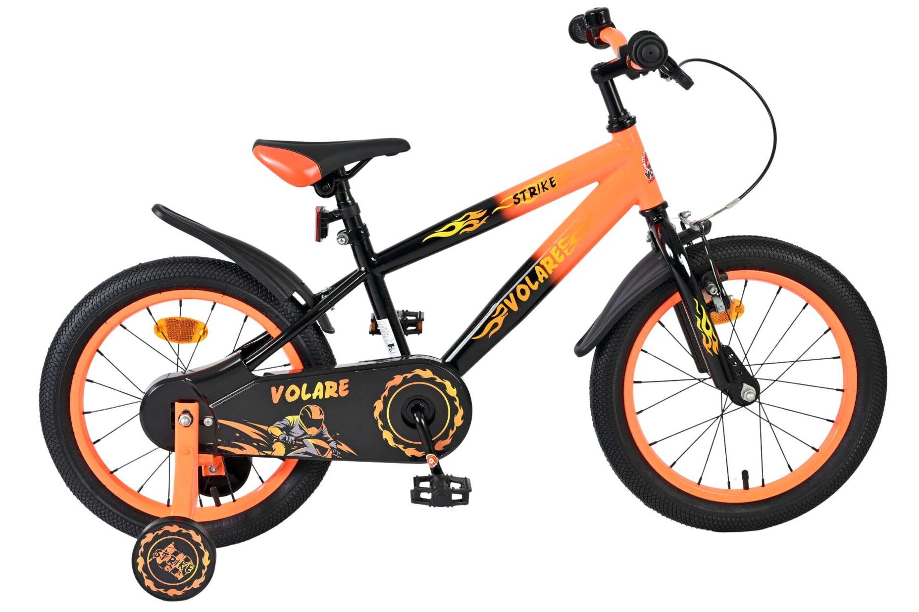 Volare Kinderfahrrad Strike f&uuml;r Jungen 16 Zoll Kinderrad in Orange - Bild 1