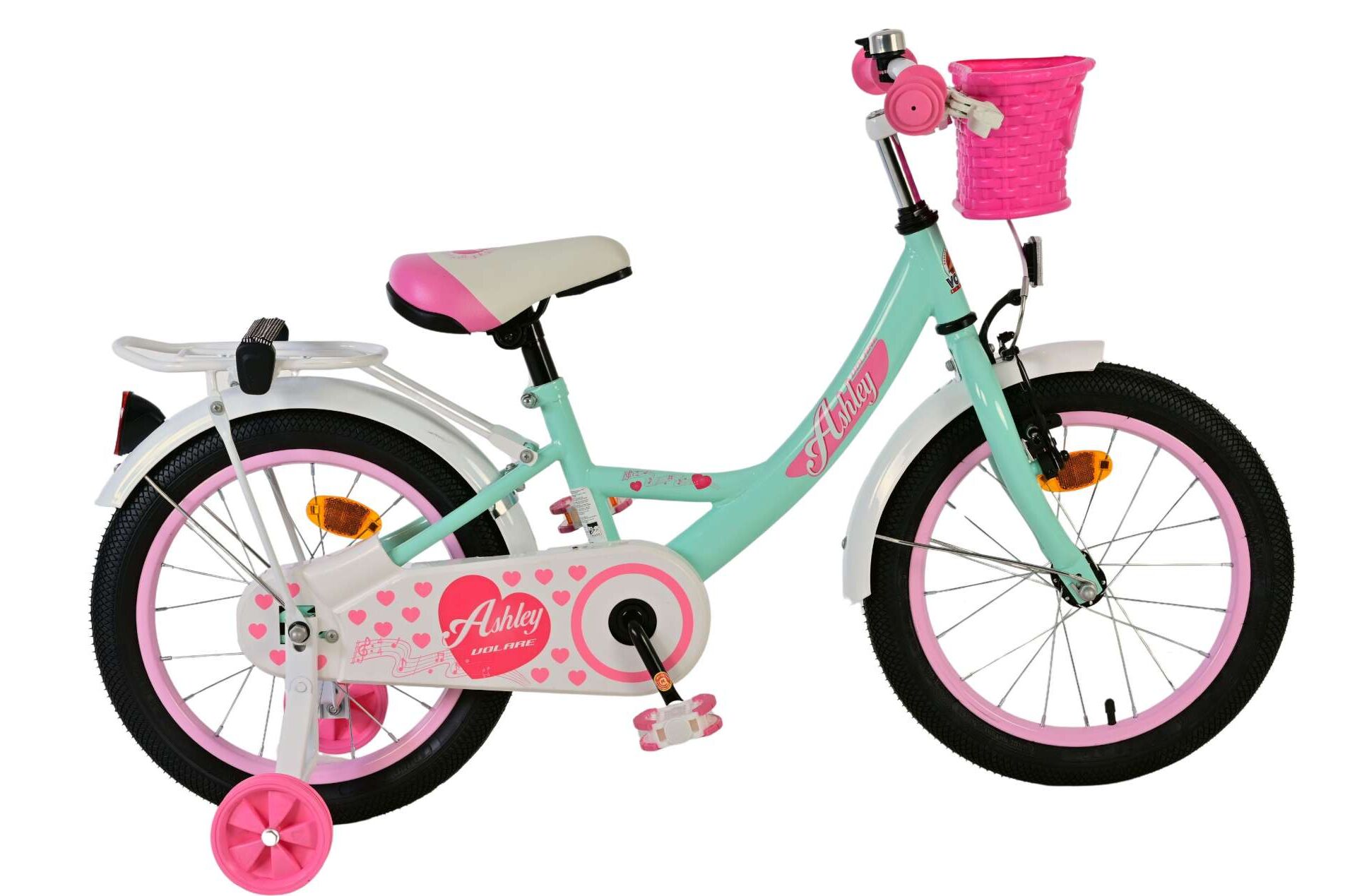 Volare Kinderfahrrad Ashley f&uuml;r M&auml;dchen 16 Zoll Kinderrad in Gr&uuml;n - Bild 1