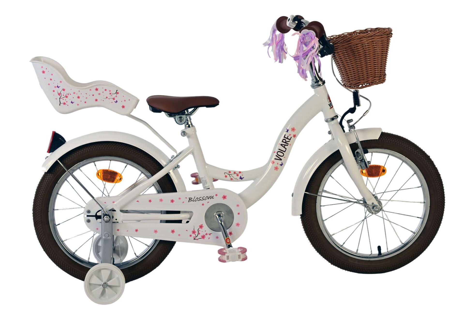 Volare Kinderfahrrad Blossom f&uuml;r M&auml;dchen 16 Zoll Kinderrad in Wei&szlig; - Bild 1