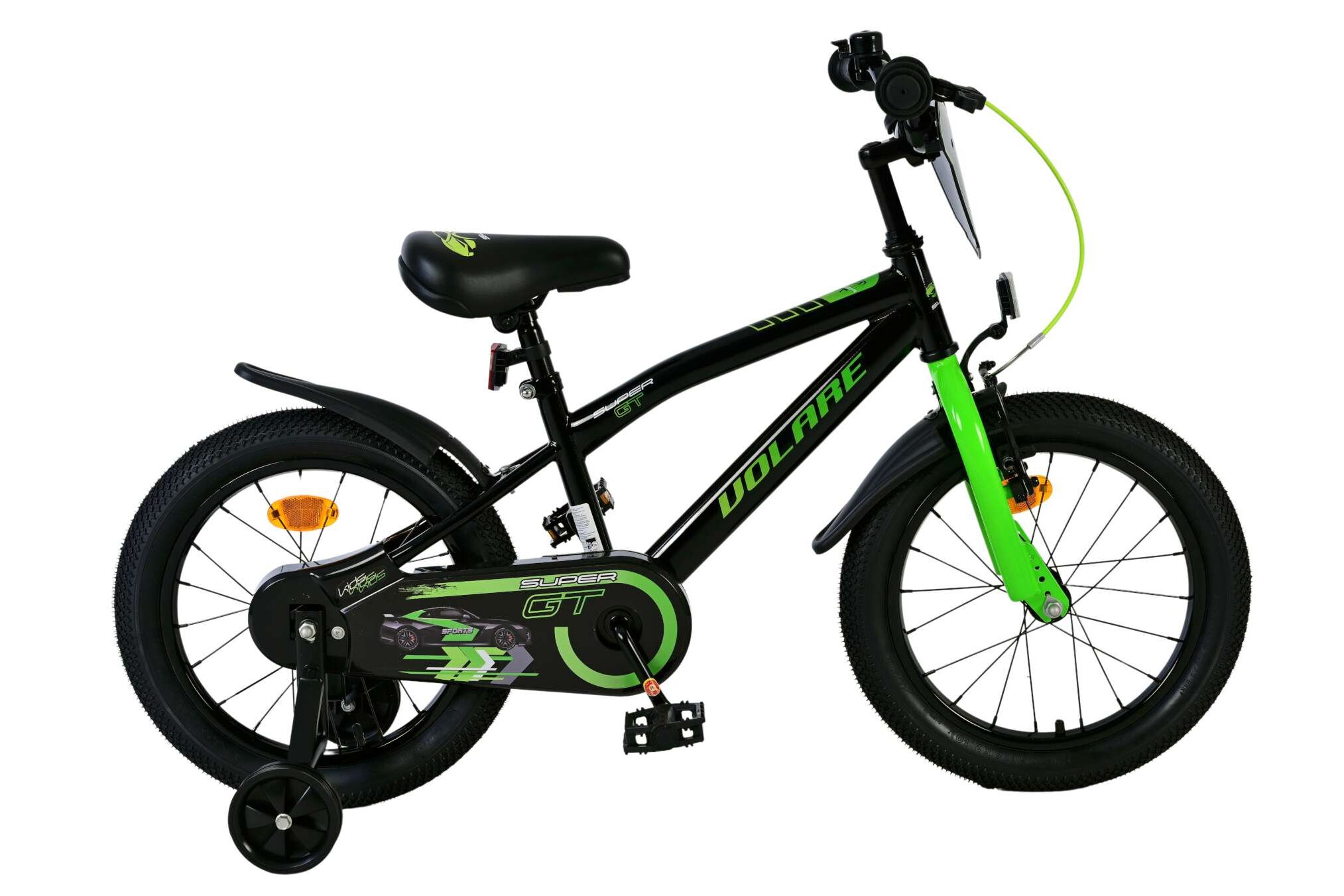 Volare Kinderfahrrad Super GT f&uuml;r Jungen 16 Zoll Kinderrad in Gr&uuml;n - Bild 1