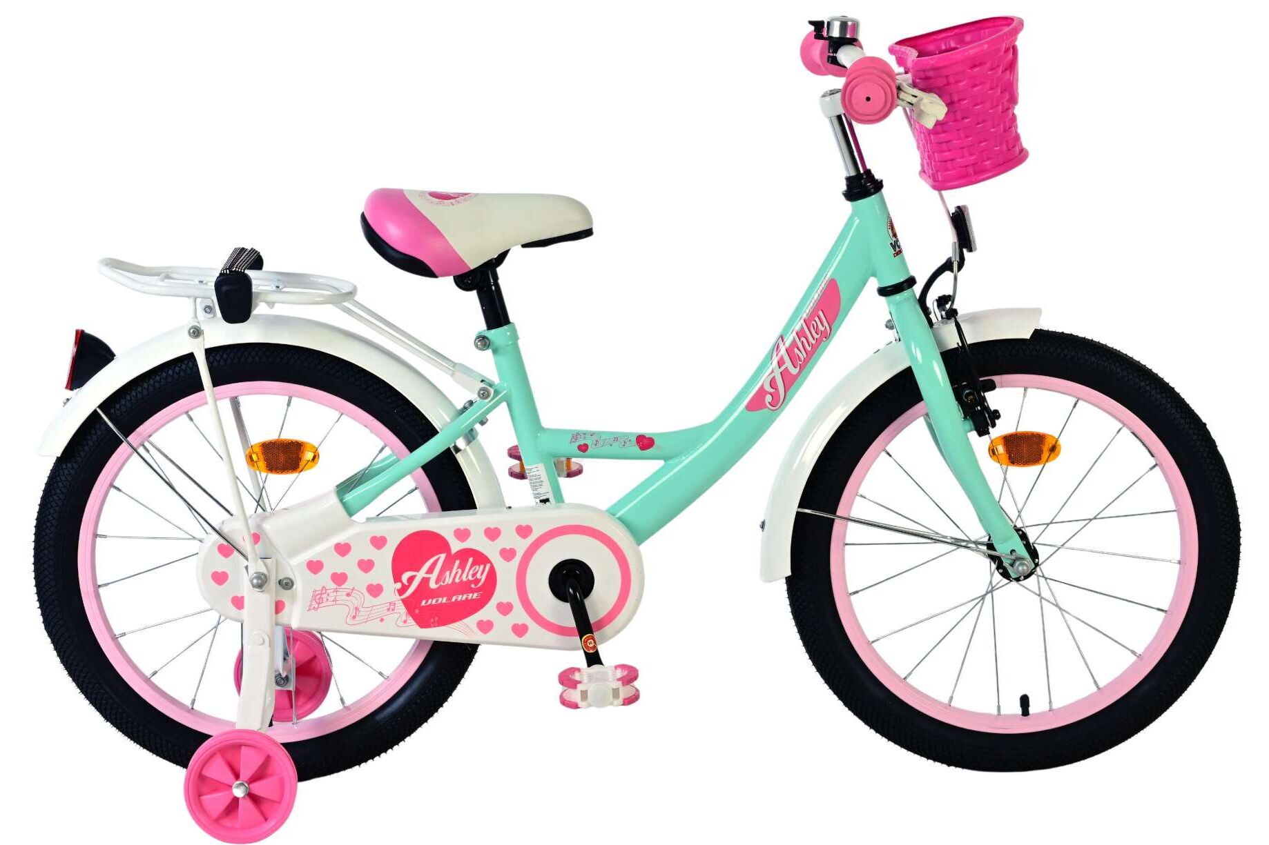 Volare Kinderfahrrad Ashley f&uuml;r M&auml;dchen 18 Zoll Kinderrad in Gr&uuml;n - Bild 1
