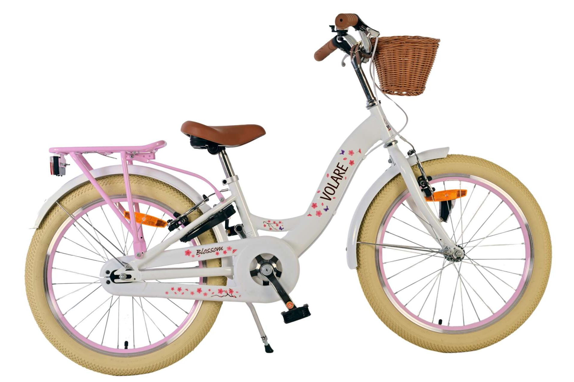 Volare Kinderfahrrad Blossom f&uuml;r M&auml;dchen 20 Zoll Kinderrad in Wei&szlig;, Zwei Handbremsen - Bild 1