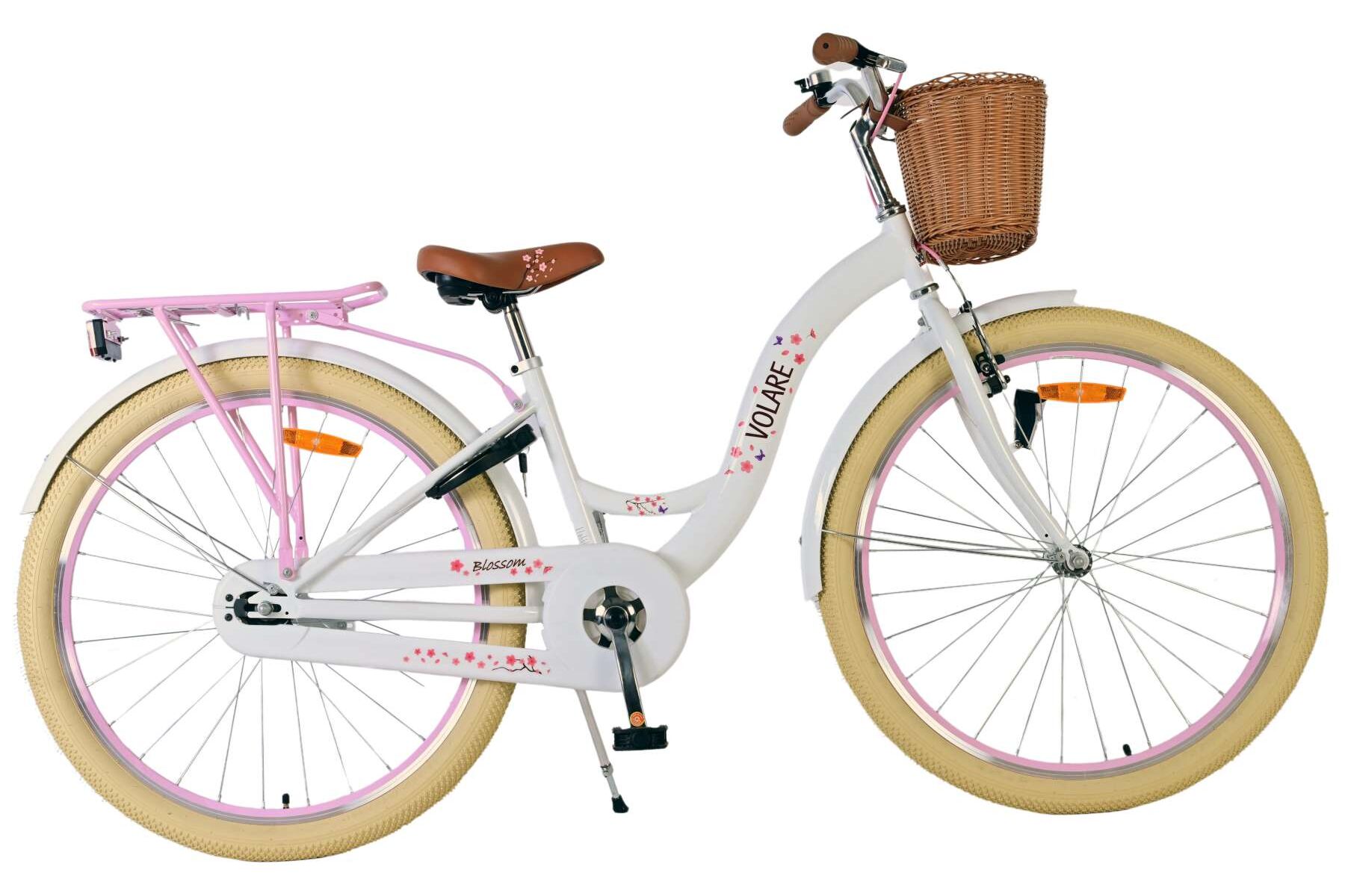 Volare Kinderfahrrad Blossom f&uuml;r M&auml;dchen 26 Zoll Kinderrad in Wei&szlig; - Bild 1