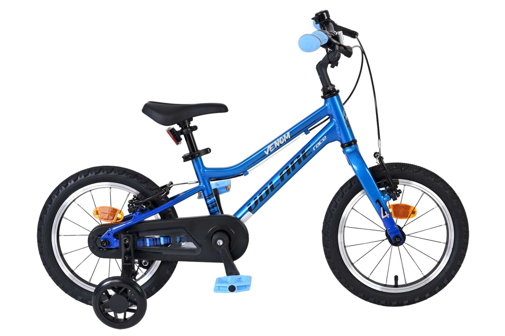 Volare Kinderfahrrad Venom f&uuml;r Jungen 14 Zoll Kinderrad in Blau, Zwei Handbremsen - Bild 1
