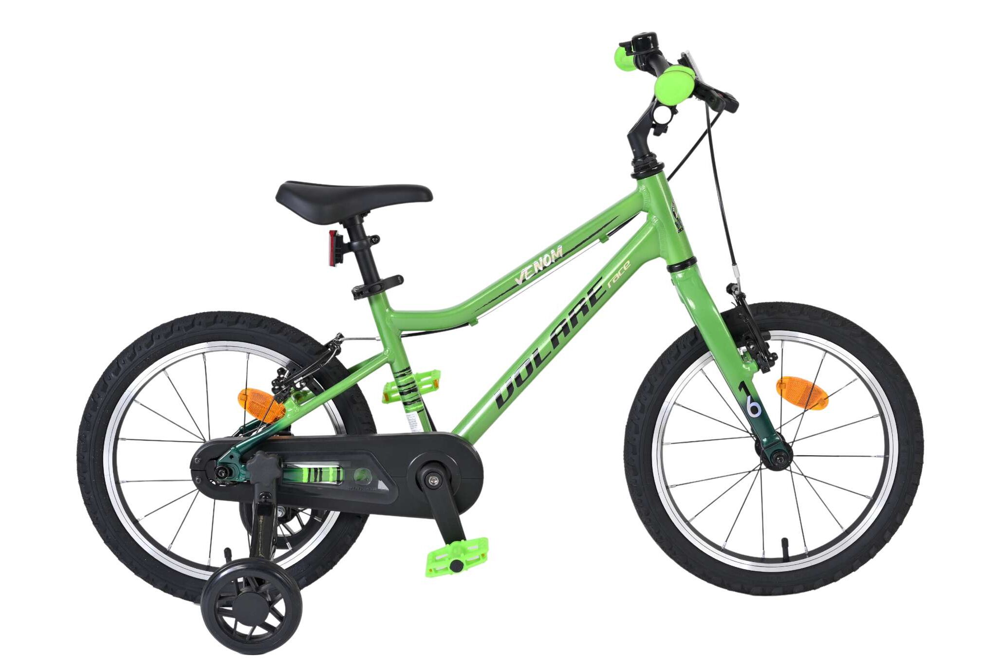 Volare Kinderfahrrad Venom f&uuml;r Jungen 16 Zoll Kinderrad in Gr&uuml;n, Zwei Handbremsen - Bild 1