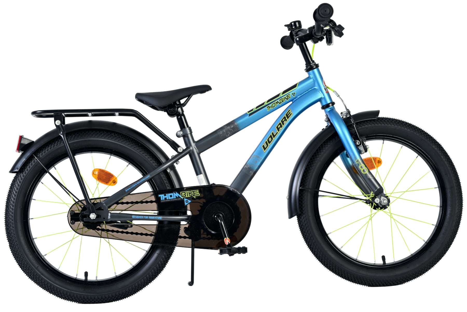 Volare Kinderfahrrad Thombike f&uuml;r Jungen 18 Zoll Kinderrad in Blaugrau - Bild 1