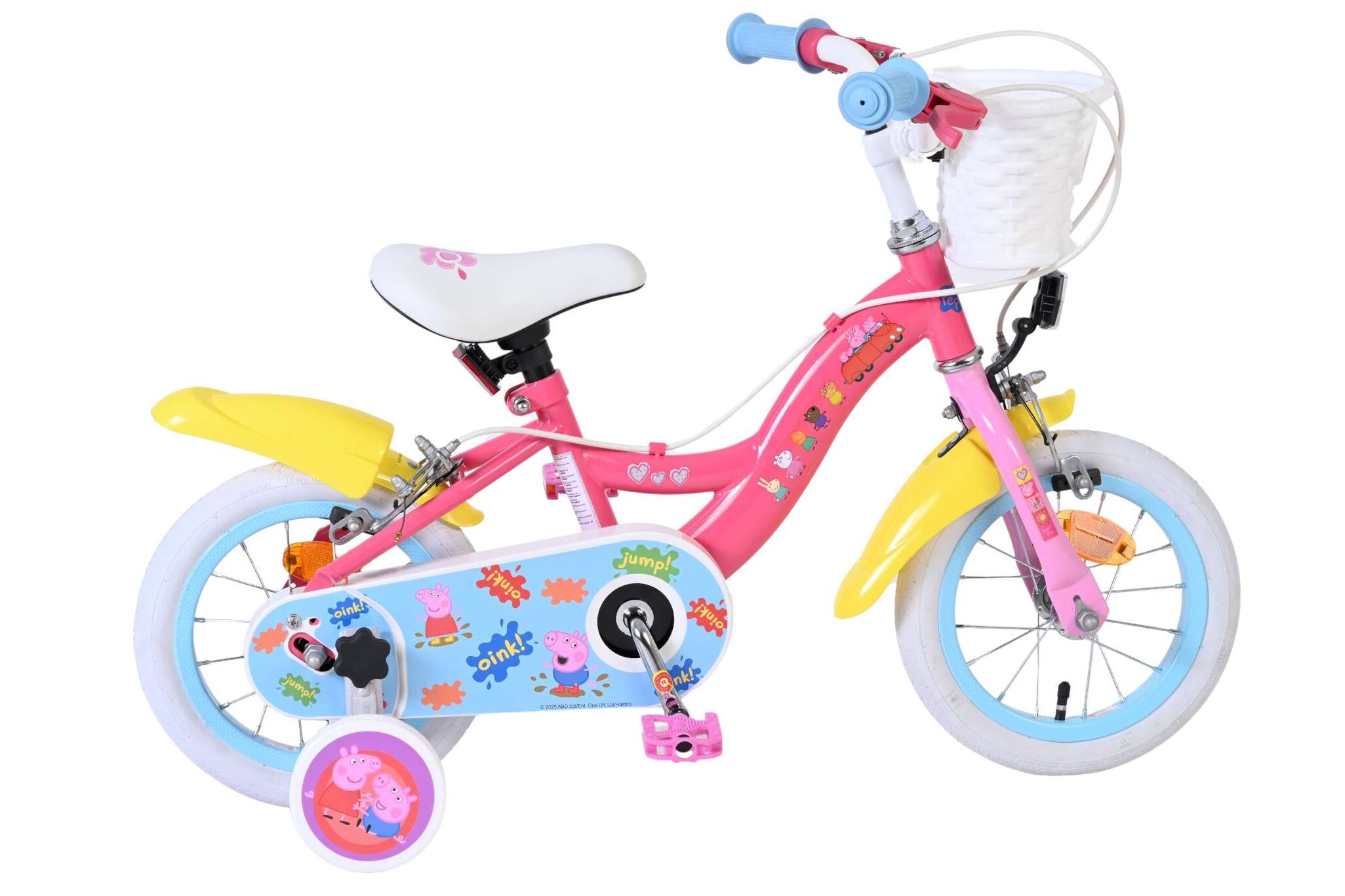 Volare Kinderfahrrad Peppa Pig f&uuml;r M&auml;dchen 12 Zoll Kinderrad in Rosa, Zwei Handbremsen - Bild 1
