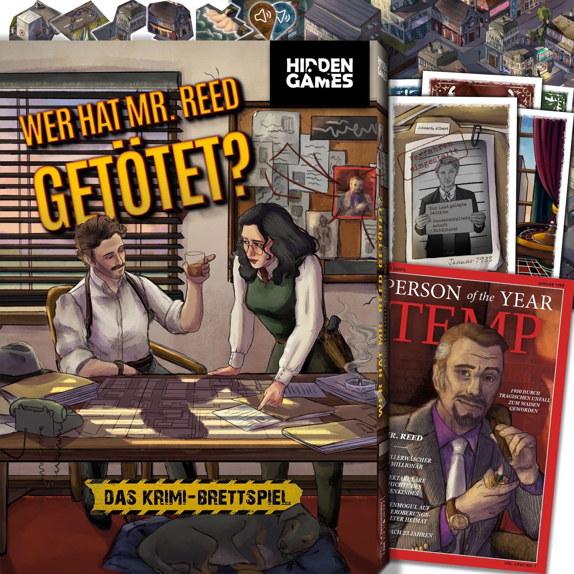 Hidden Games Tatort &ndash; Wer hat Mr. Reed get&ouml;tet? &ndash; Krimi-Brettspiel - Bild 1